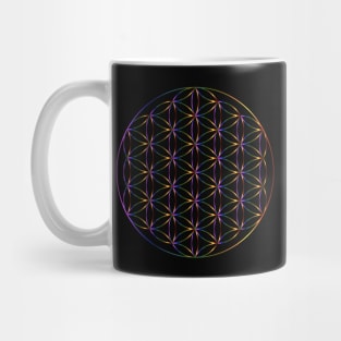 Flower of Life Sacred Geometry Multi Metallic Mug